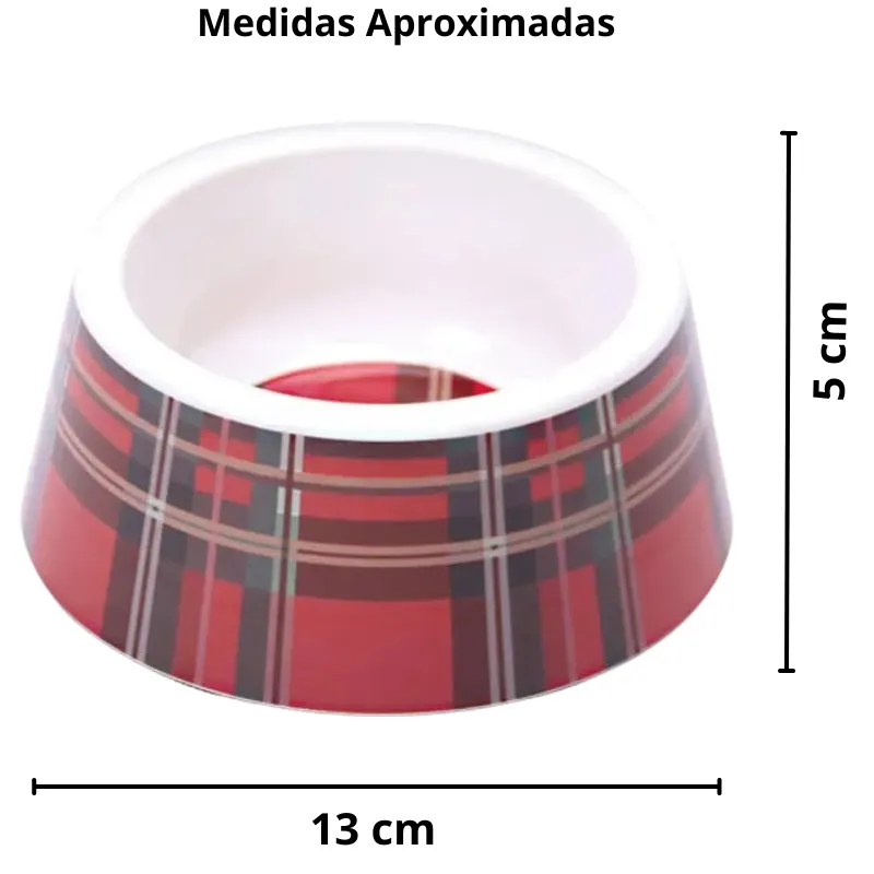Tigela Plástica Tartan Jambo Pet