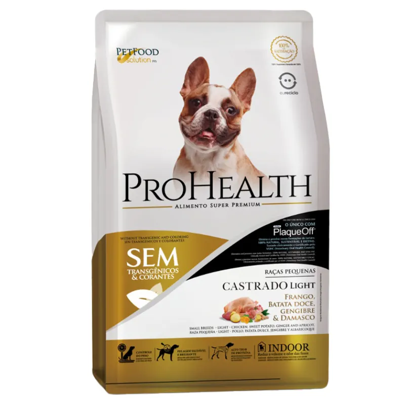 Ração ProHealth Cães Adultos Raças Pequenas Light Sabor Frango