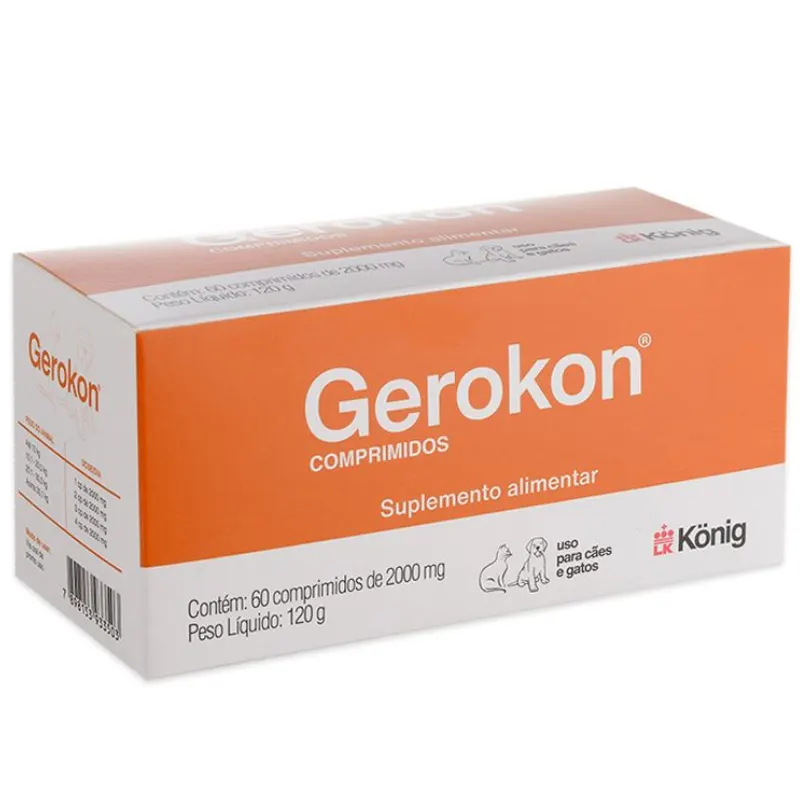 Suplemento Alimentar Gerokon 60 Comprimidos 2000 mg König