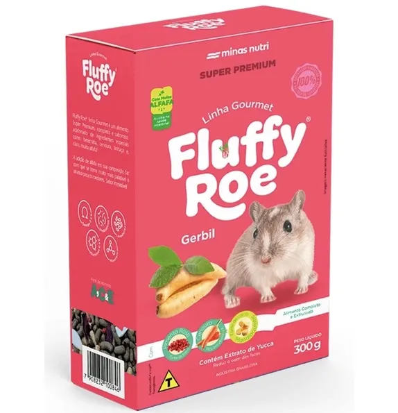 Fluffy Roe Gerbil  Gourmet 300g- Minas Nutri
