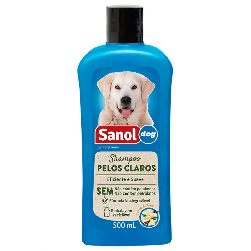 Shampoo Sanol Dog Pelos Claros 500 Ml