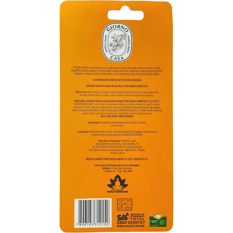 Giorno Casa Difusor de Ambientes Flor de Laranjeira 150 ml