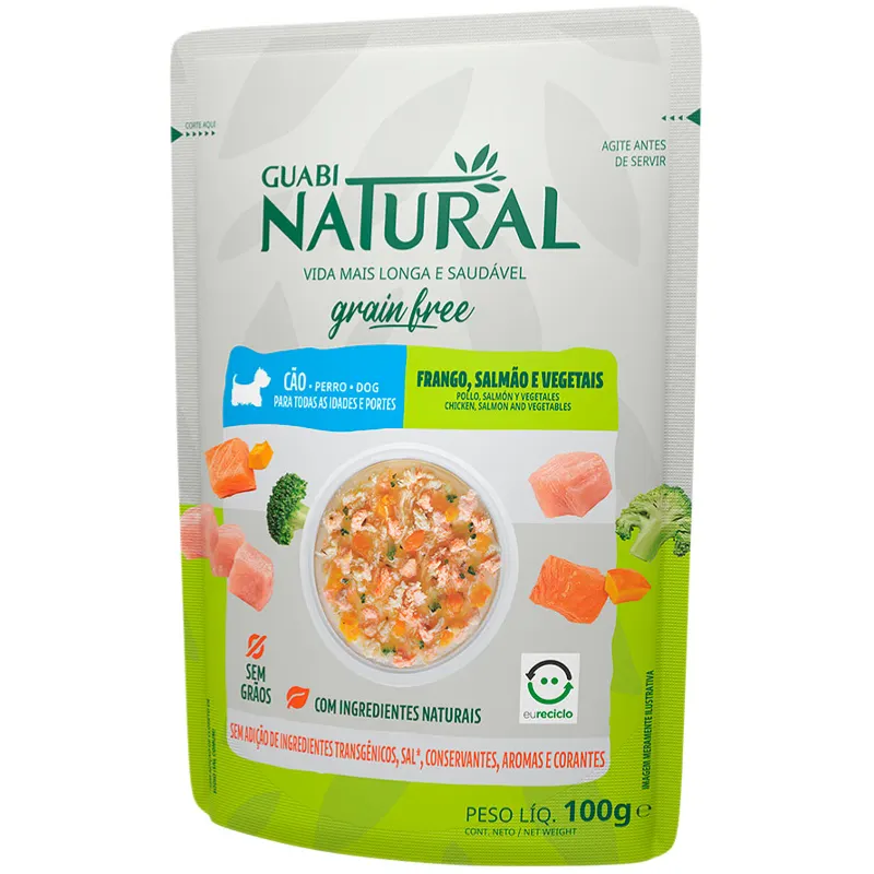 Guabi Natural Grain Free Sachê Cães Adt Sal/Fran/Veg 100g