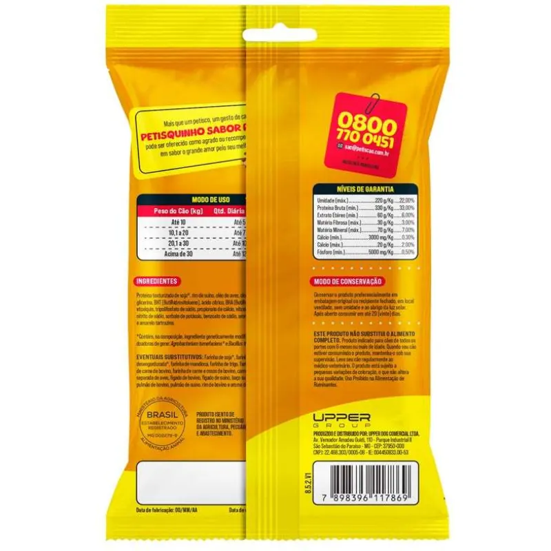 Petiscão Petisquinho Mastigável Frango 60 g