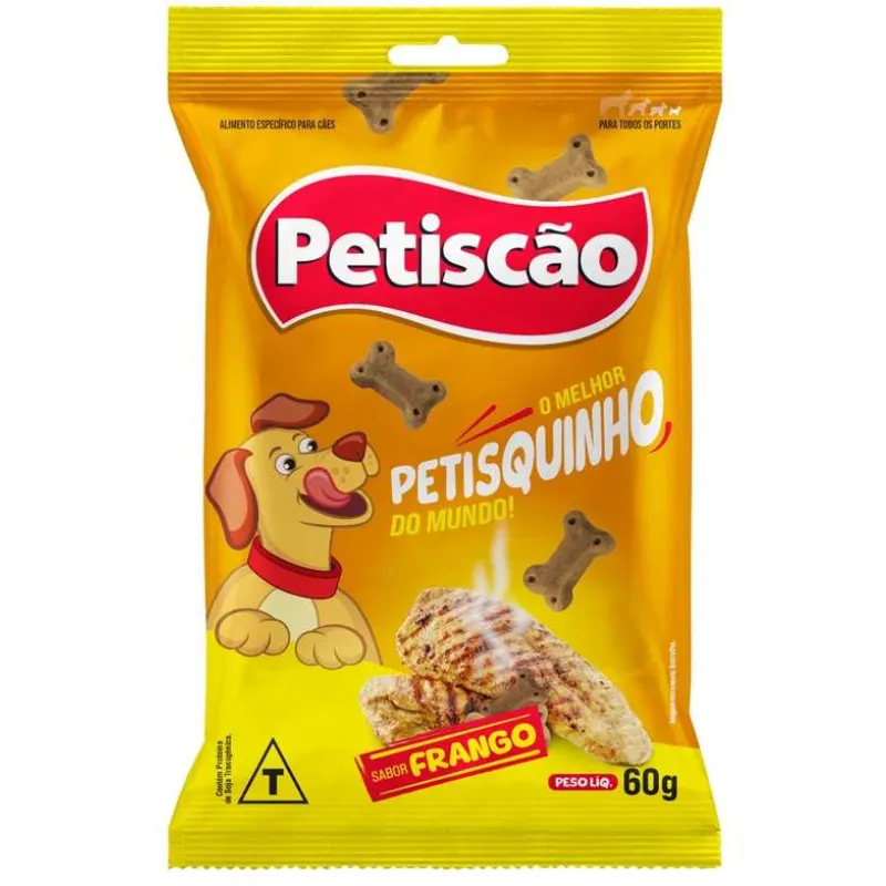 Petiscão Petisquinho Mastigável Frango 60 g