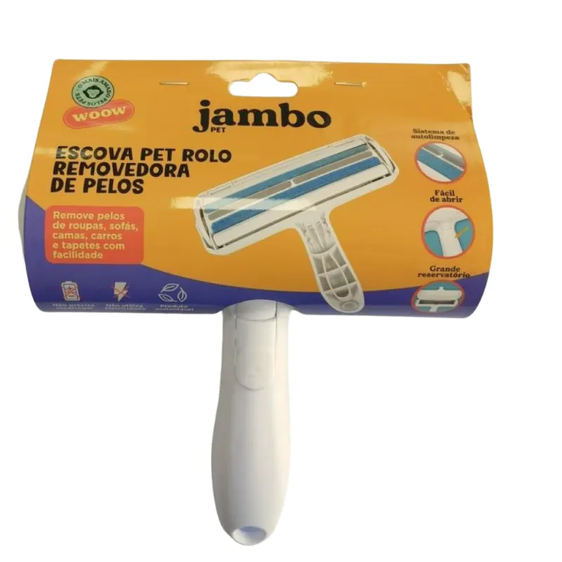 Escova Jambo Pet Rolo Removedor de Pelos