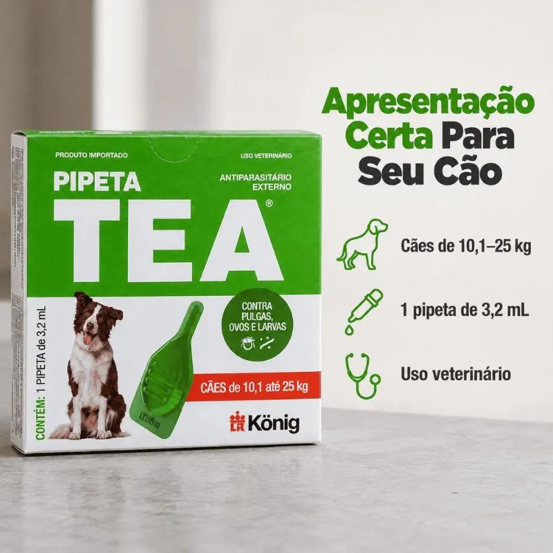 Pipeta 3x Tea para Cães de 10,1 a 25 kg König