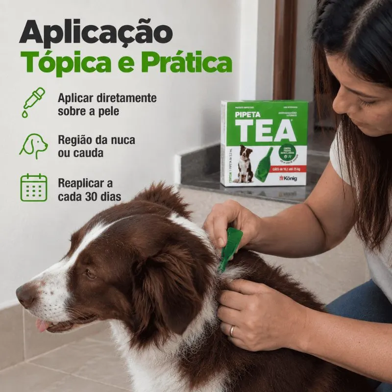 Pipeta 3x Tea para Cães de 10,1 a 25 kg König