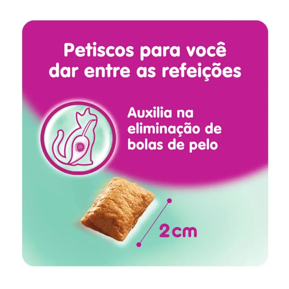 Petisco Whiskas Anti Bola de Pelo Gatos Adultos 40 g