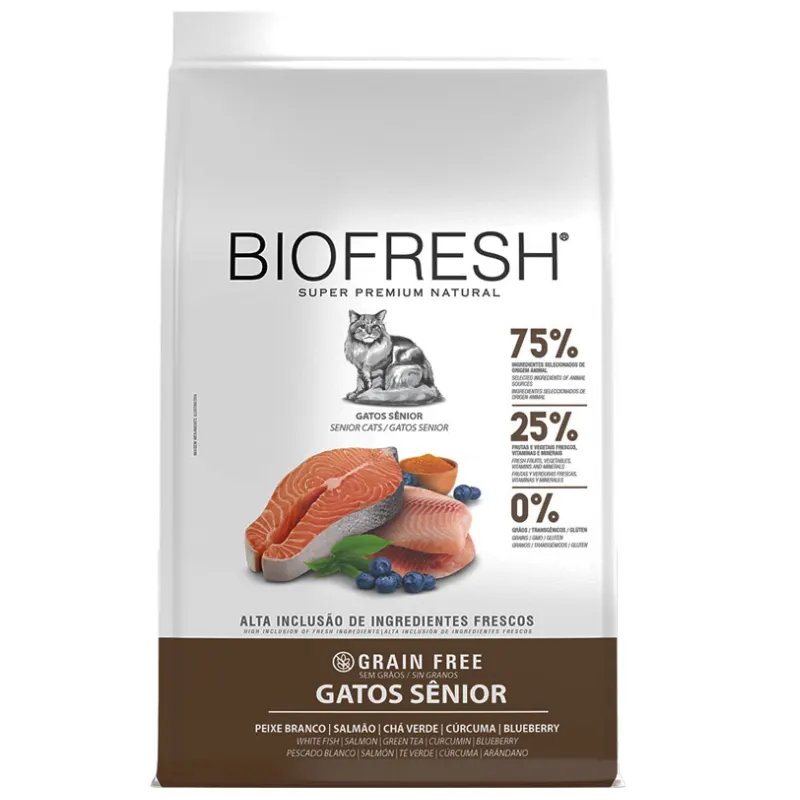 Ração Biofresh Gatos Sênior Peixe Branco 1,5Kg