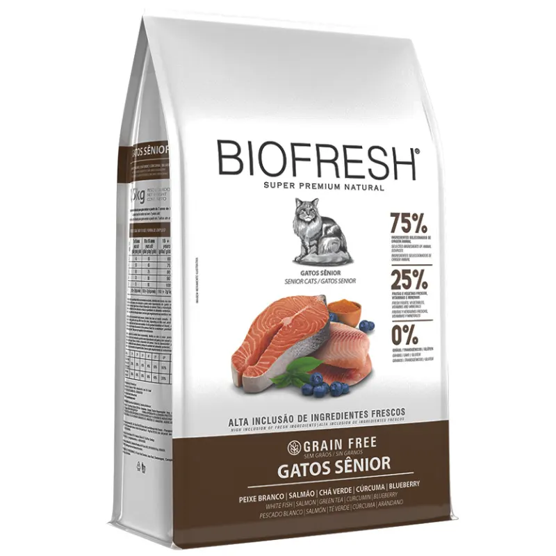 Ração Biofresh Gatos Sênior Peixe Branco 1,5Kg