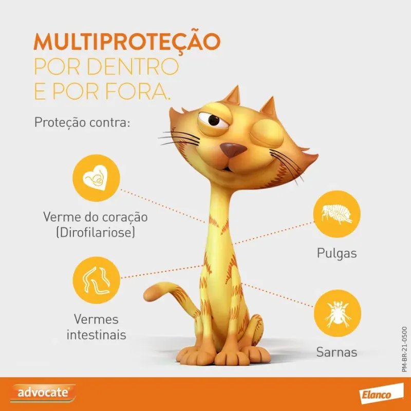 Advocate para  Gatos de até 4 Kg Com 1 Unidade