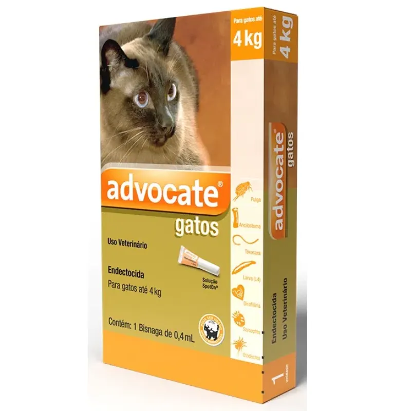Advocate para Gatos de até 4 Kg Com 1 Unidade