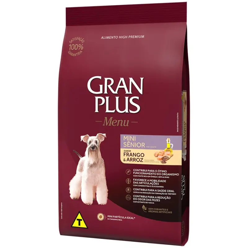Ração GranPlus Menu Cães Sênior Mini
