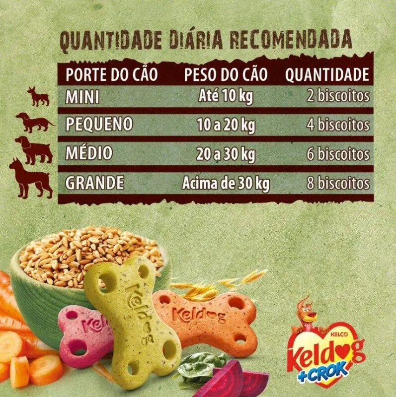 Biscoito Keldog +Crock Integral Multi com Vegetais para Cães 400g