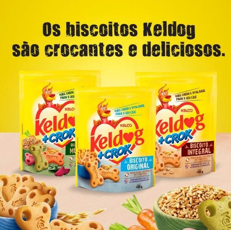 Biscoito Keldog +Crock Integral Multi com Vegetais para Cães 400g