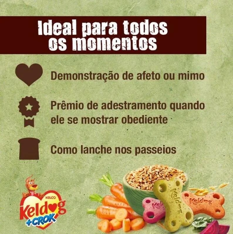 Biscoito Keldog +Crock Integral Multi com Vegetais para Cães 400g