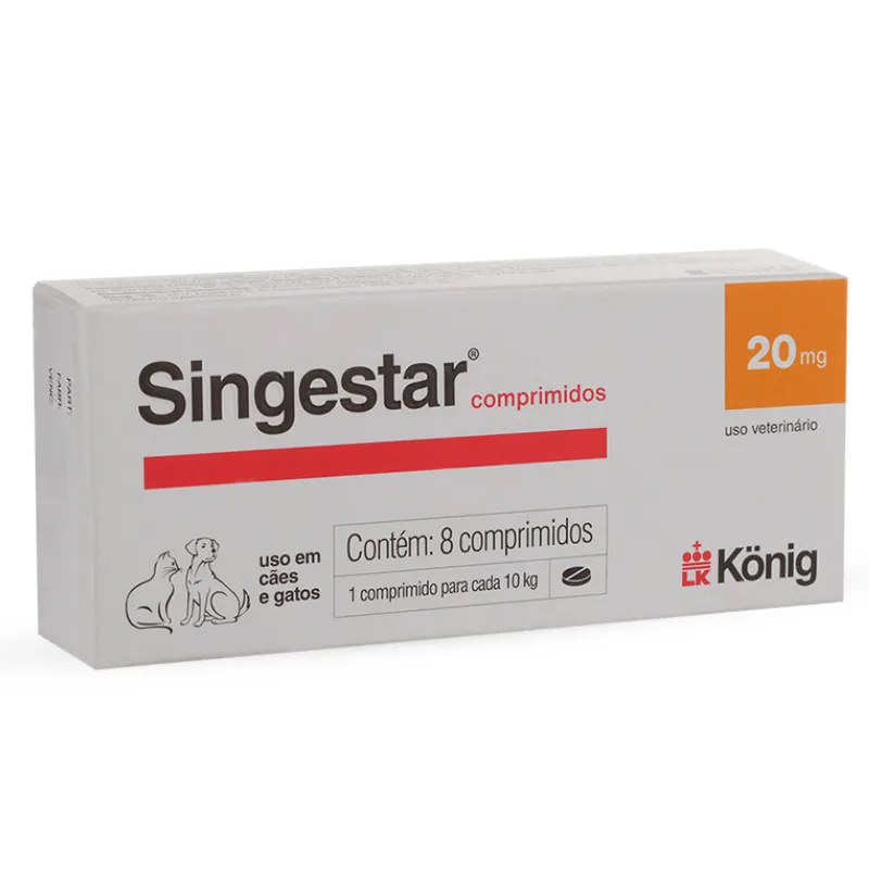 Singestar 8 Comprimidos König para Cães e Gatos