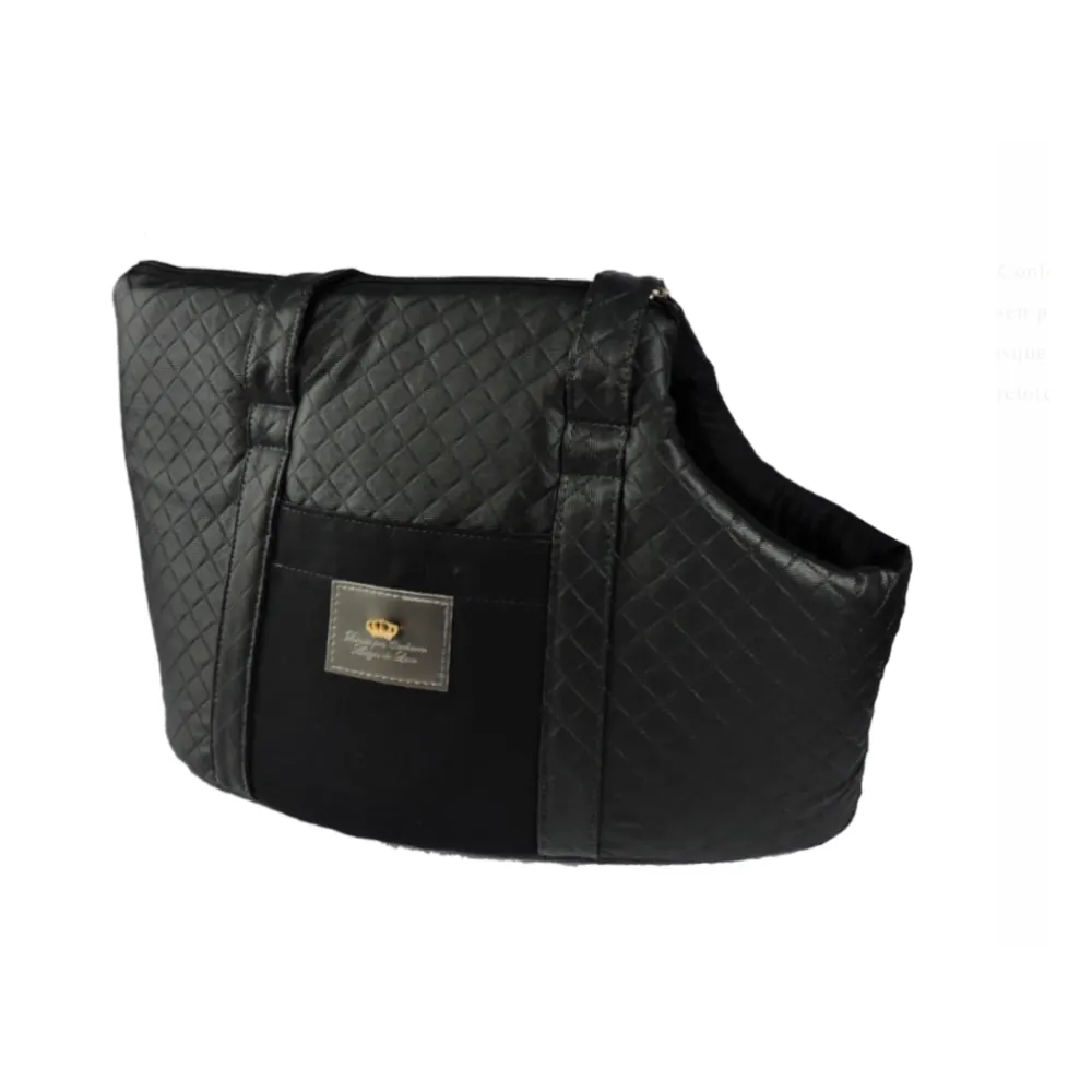 Bolsa de Transporte Bonito pra Cachorro Passeio Preto Cães