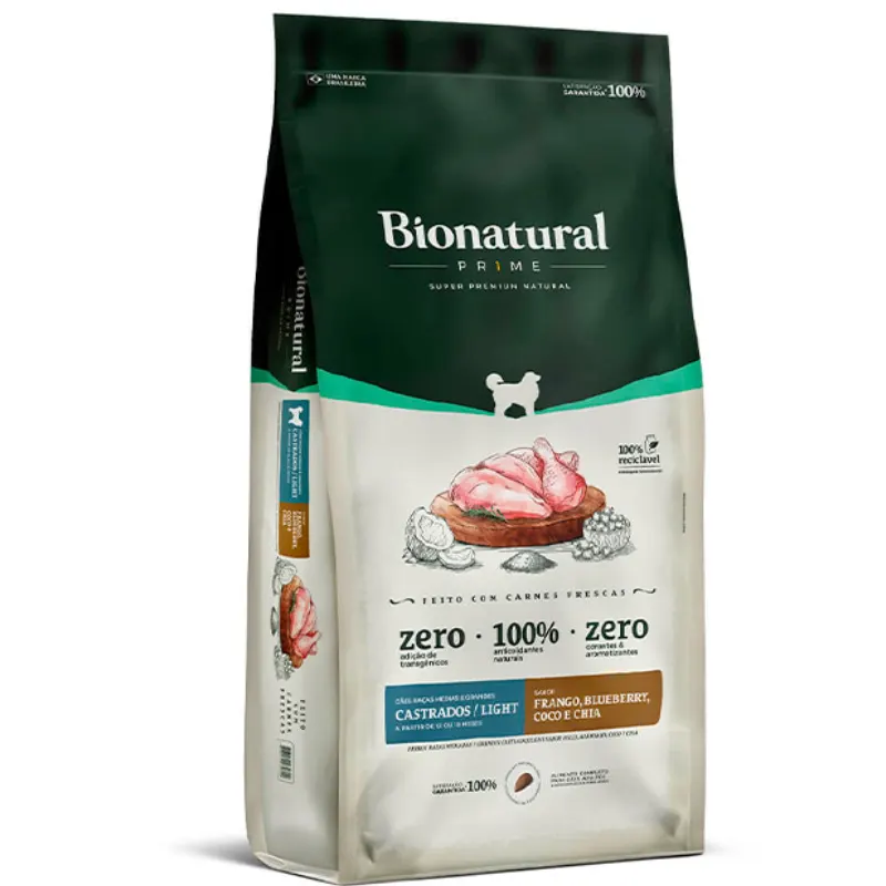 Ração Bionatural Prime para Cães Cadastrados de Raças Médias e Grandes Sabor Frango 15 kg