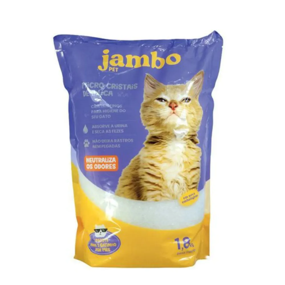 Areia Higiênica Micro Cristais de Sílica Jambo Pet 1,8kg