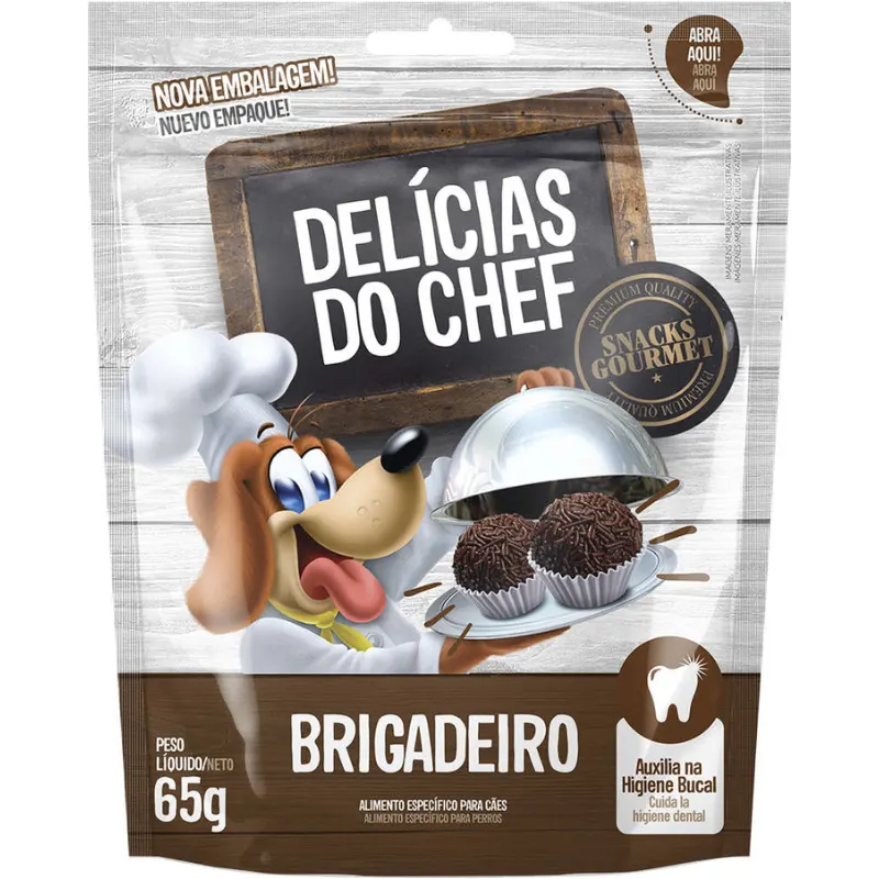 Petisco Petitos Delícia do Chef Brigadeiro 65 g