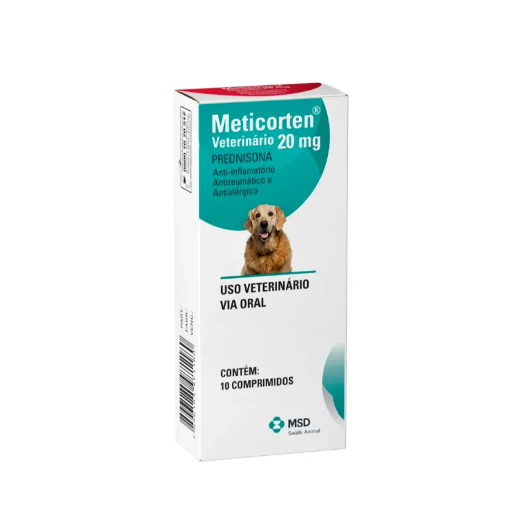 Anti-inflamatório Meticorten para Cães 20mg C/ 10 Comprimidos