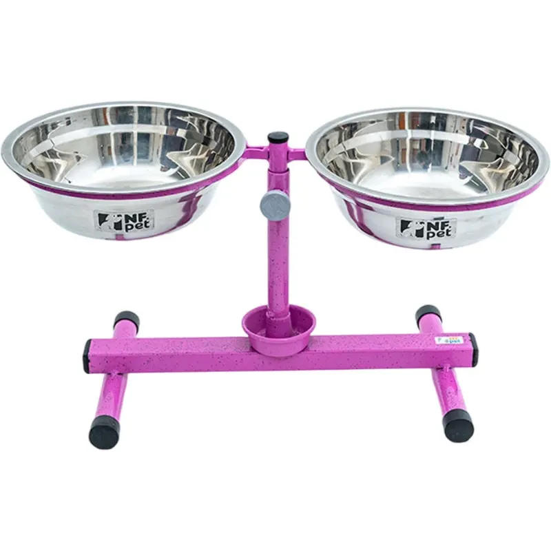 Comedouro NF Pet Antiformiga Inox Médio Rosa 2,4 L