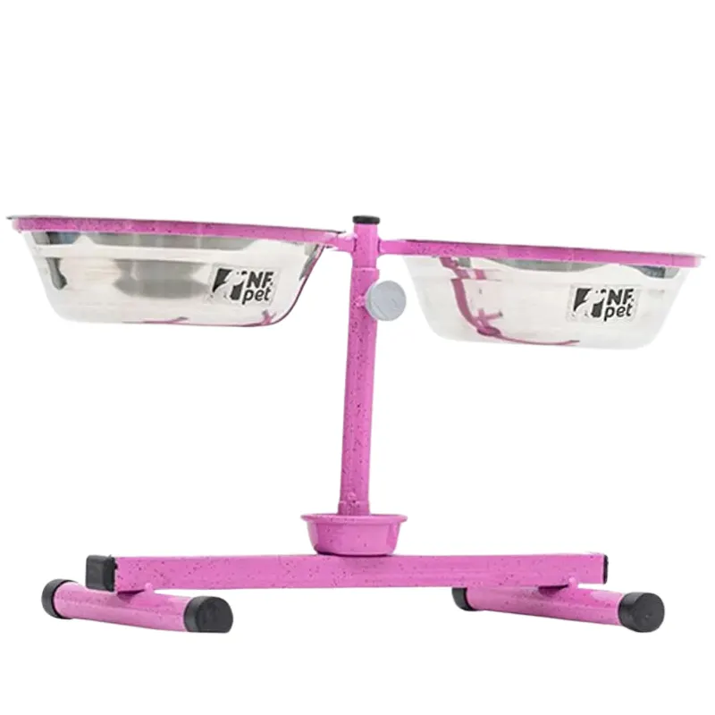 Comedouro NF Pet Antiformiga Inox Médio Rosa 2,4 L