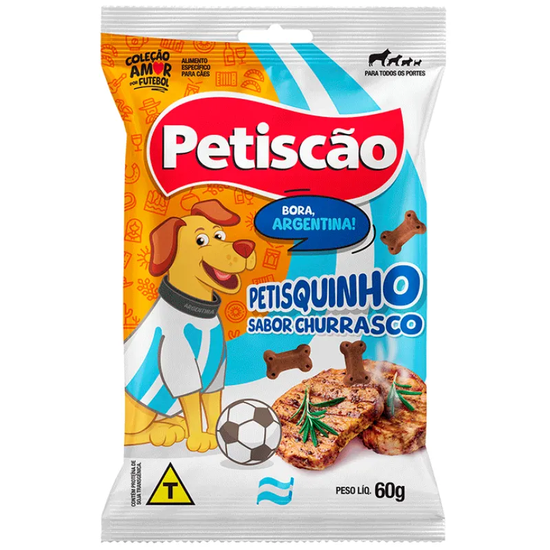 Biscoito Petiscão Argentina para Cães Sabor Churrasco 60 g