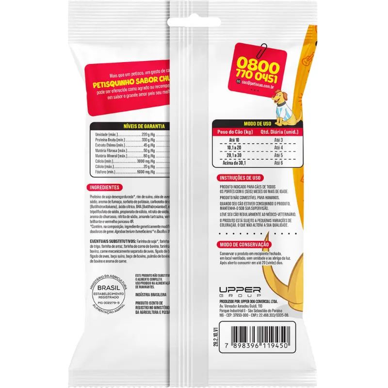 Biscoito Petiscão Argentina para Cães Sabor Churrasco 60 g