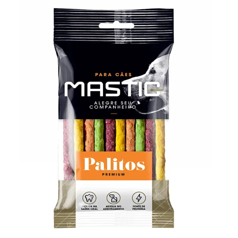 Osso Mastig Palito Colorido 8mmx5