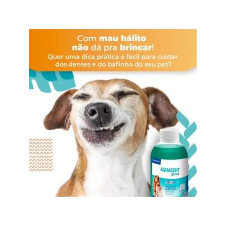 Solução Oral Virbac Aquadent Fr3sh para Cães e Gatos 250 ml