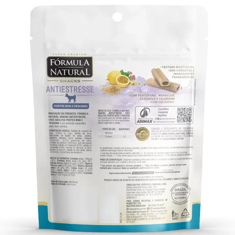 Fórmula Natural Snacks Cães Antiestres P 120 g