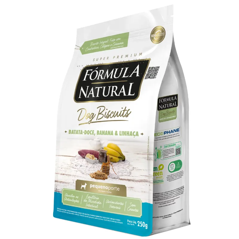 Biscoito Fórmula Natural Biscuits Batata Doce e Banana Pequeno Porte 250g