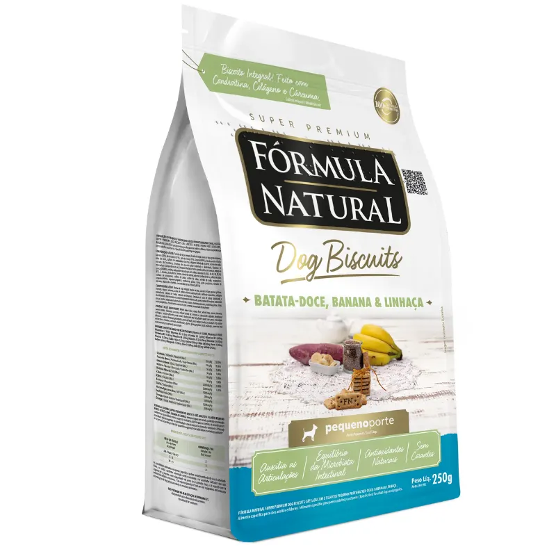 Biscoito Fórmula Natural Biscuits Batata Doce e Banana Pequeno Porte 250g