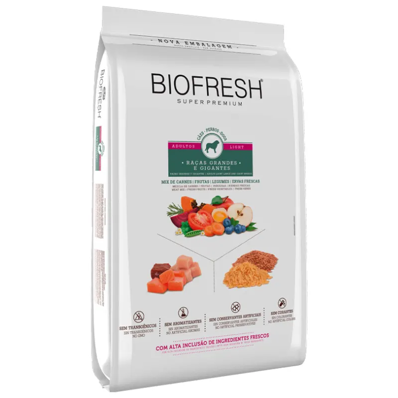 Ração Biofresh Cão Adulto Light Grande Gigante Mix Carne