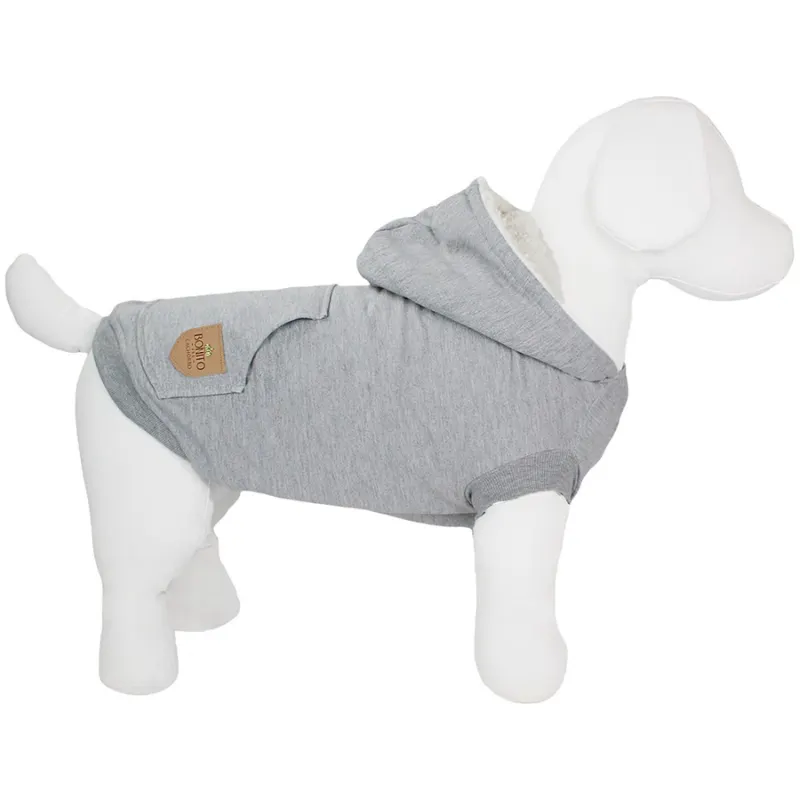 Moletom Capuz Maxi Mescla Bonito pra Cachorro