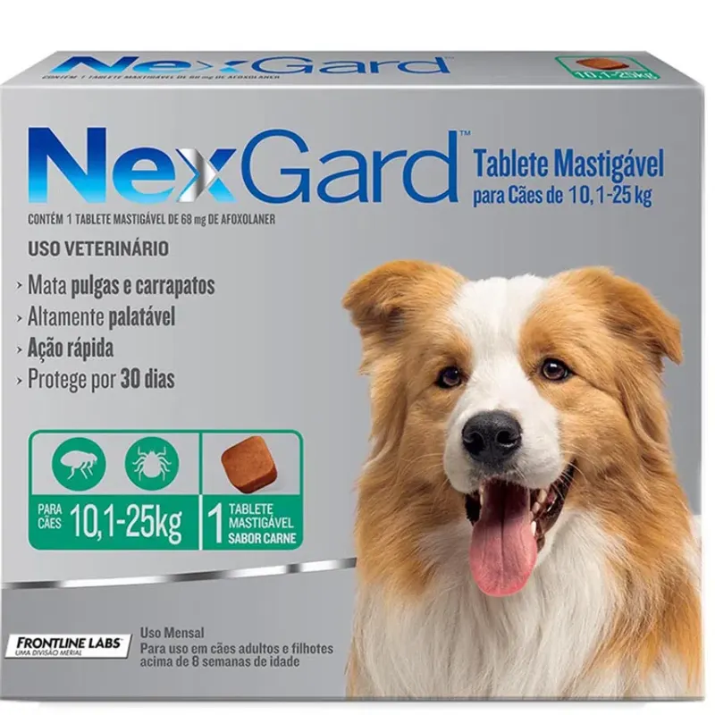 NexGard para Cães de 10,1 a 25 Kg