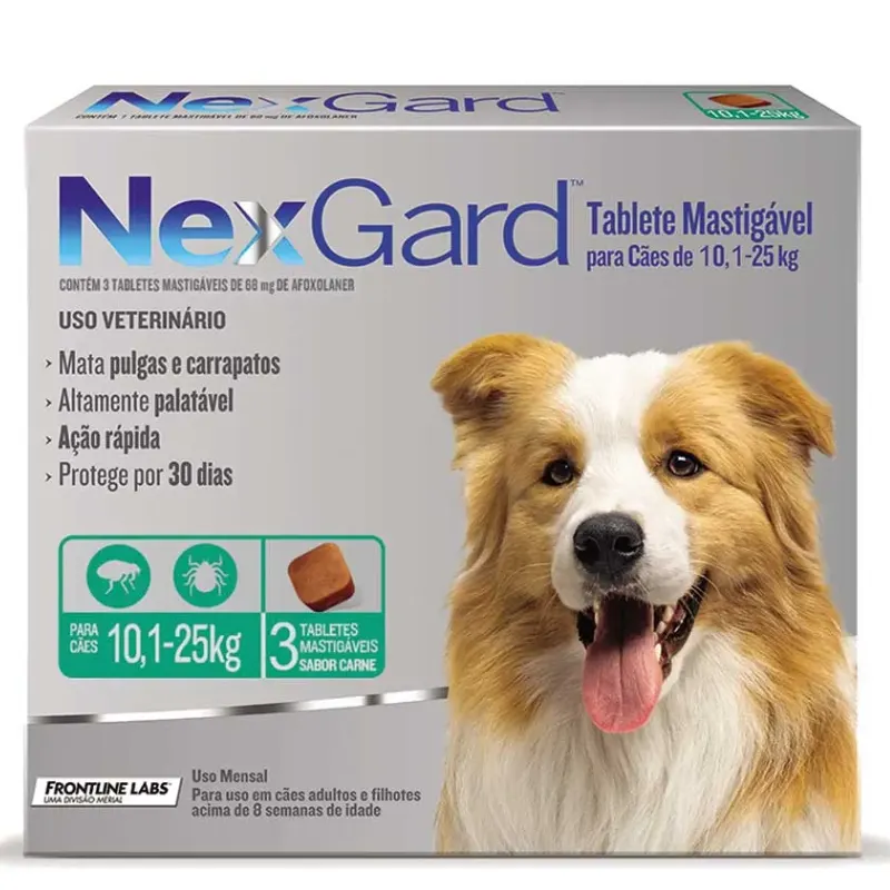NexGard para Cães de 10,1 a 25 Kg
