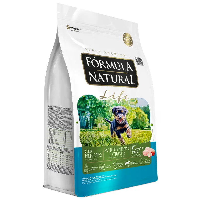 Ração Fórmula Natural  Life Cães Filhotes Raças Médias e Grandes 15Kg