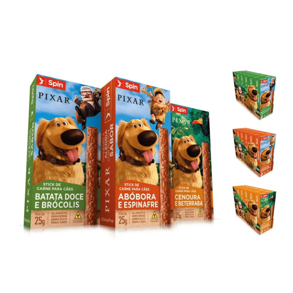 Petiscos Spin Disney Pixar Up Cães Batata Doce/Brócolis 25 g