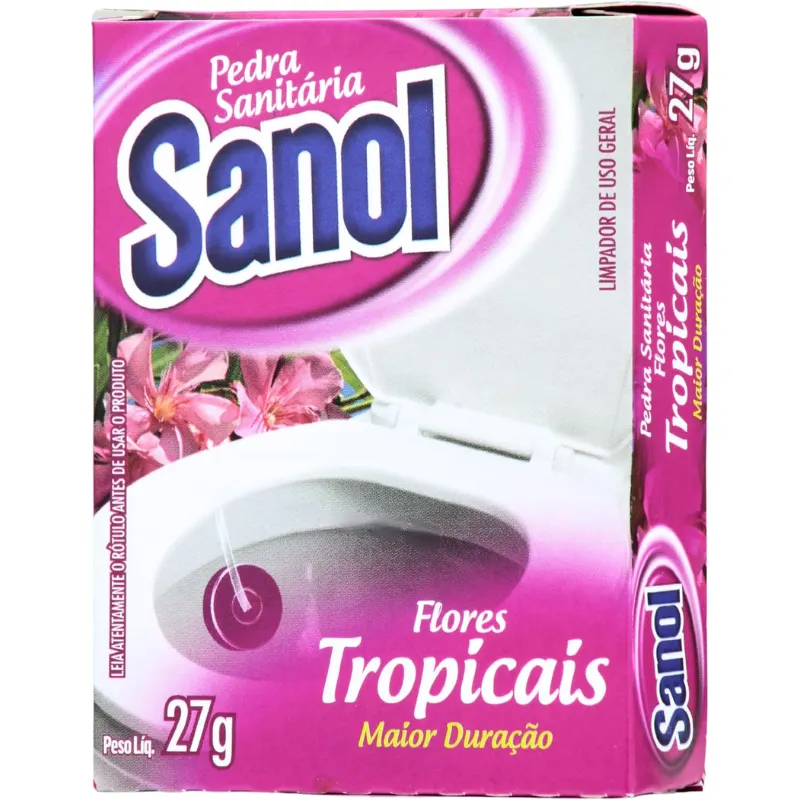 Sanol Pedra Sanitária Flores Tropicais 27 G