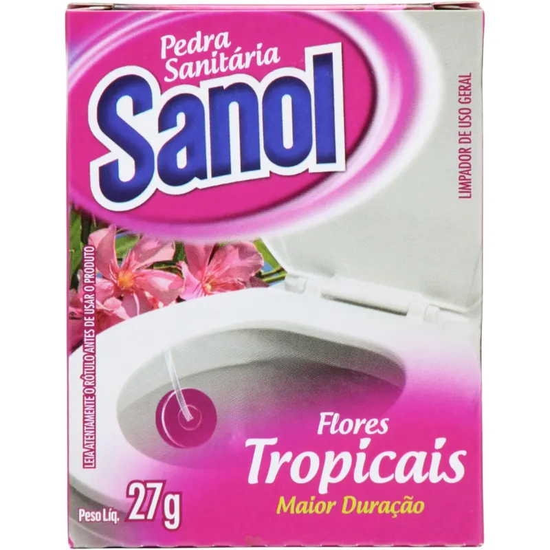 Sanol Pedra Sanitária Flores Tropicais 27 G