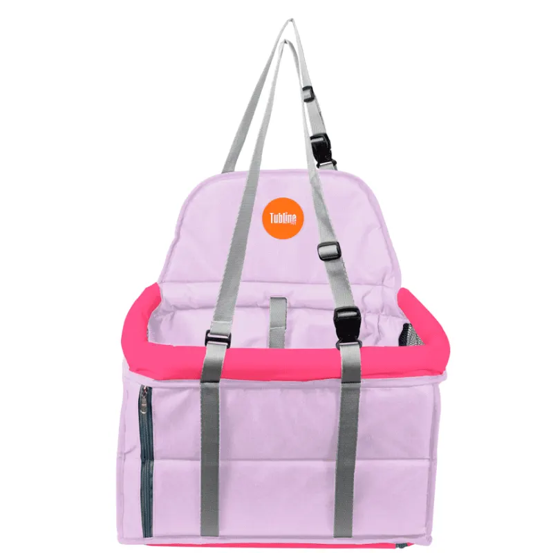 Assento Tubline TransPet para Cães e Gatos Rosa e Lilás