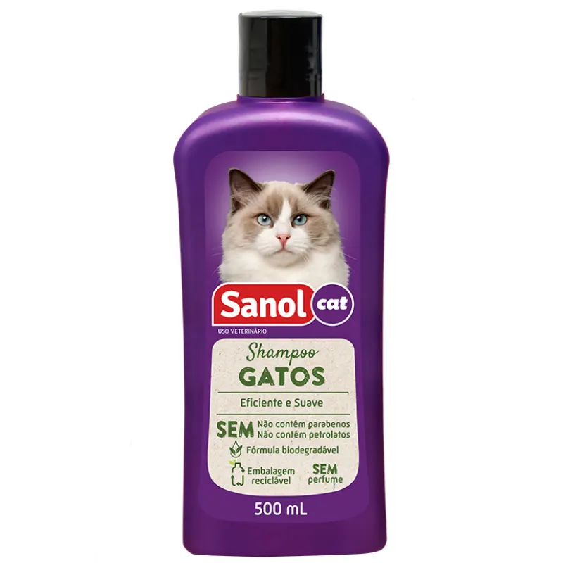 Shampoo Sanol Vet Gatos 500 Ml