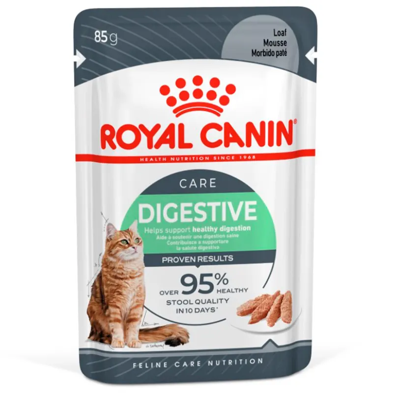 Ração Úmida Royal Canin Sachê Patê Cuidado Digestivo para Gatos Adultos 85 g