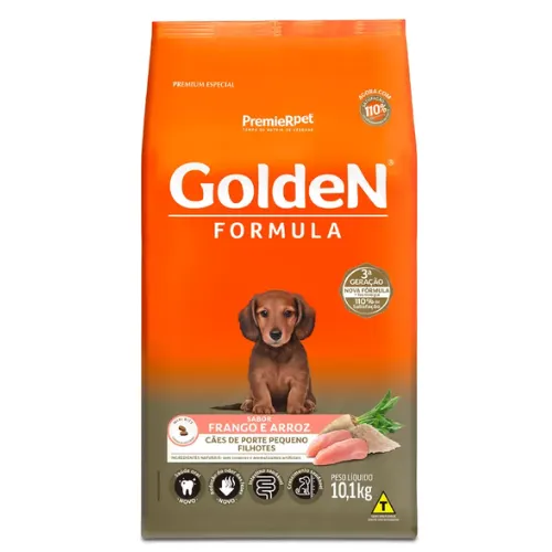 Ração Golden Fórmula Cães Filhotes Mini Bits Frango e Arroz