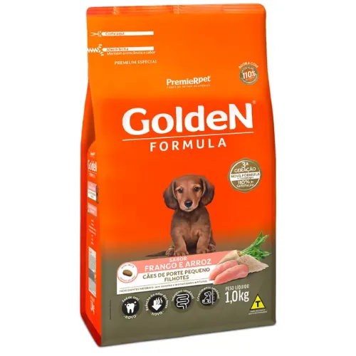 Ração Golden Fórmula Cães Filhotes Mini Bits Frango e Arroz