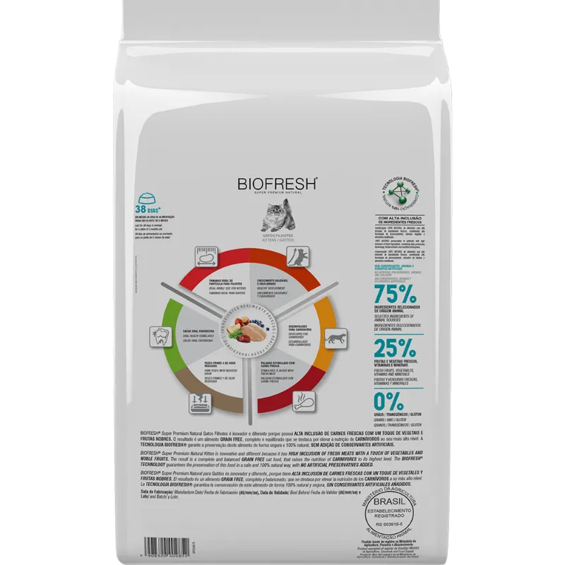 Ração Biofresh Gato Grain Free Filhote Frango e Fígado